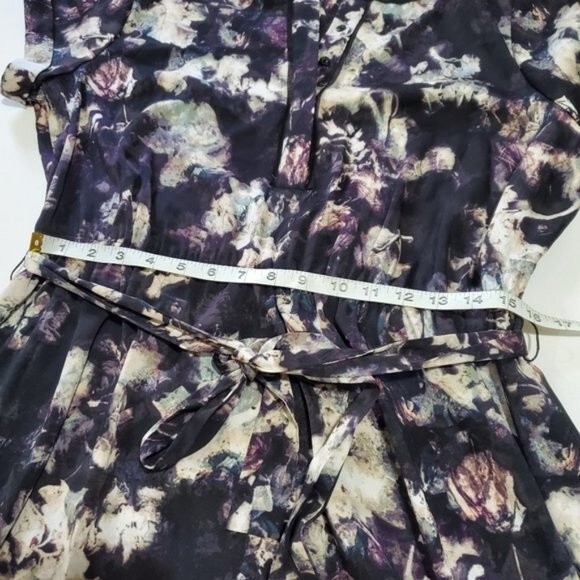 Vera Wang L floral dress large black flower excellent condition - Picture 3 of 12